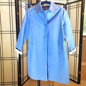 Robin egg blue spring time raincoat